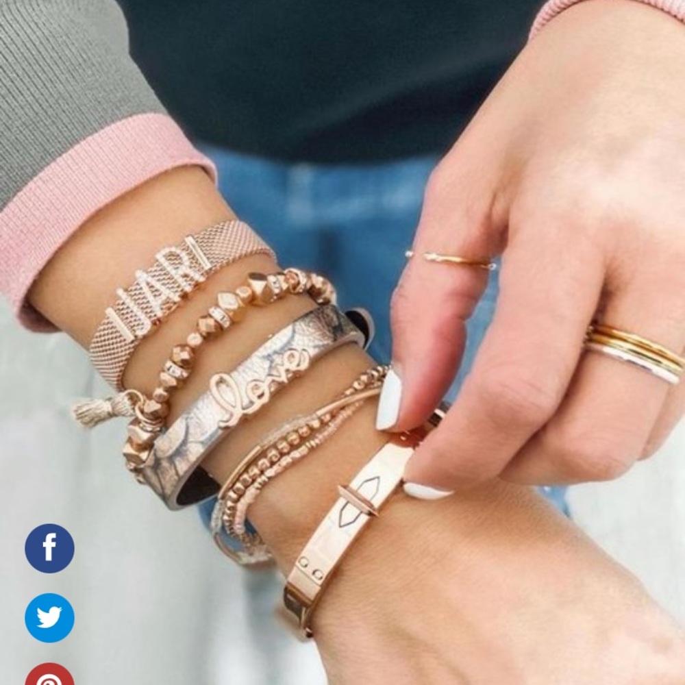 Small rebel bangle, rose gold